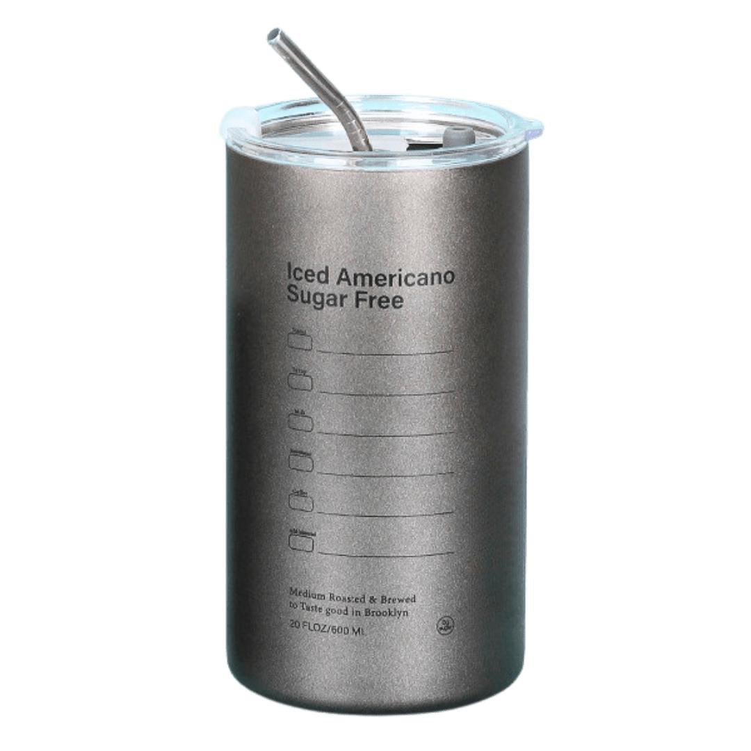 Tazza da Caffè in Metallo + Cannuccia - Mindabolics - CJJT169810903CX