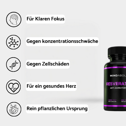 100% reines Resveratrol - Mindabolics - 