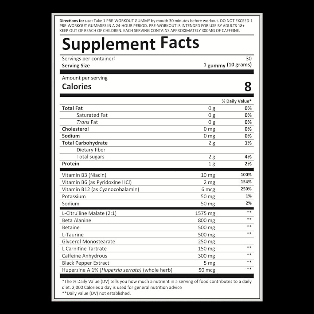 Pre-Workout Gummies